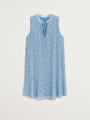 Платье голубое в принт | 5508396