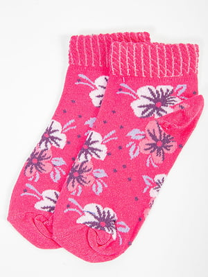 Шкарпетки рожеві у принт | 5584928