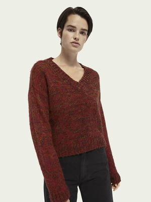 Пуловер теракотового кольору | 5604685