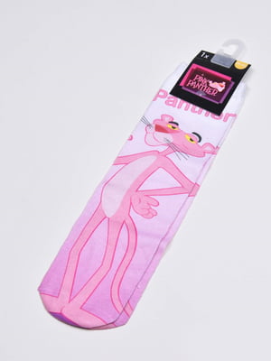 Шкарпетки рожевого кольору в принт | 5610016