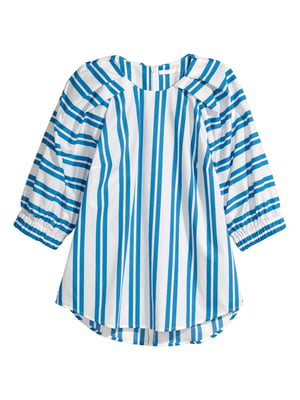 Блуза бело-синяя в полоску | 5620068
