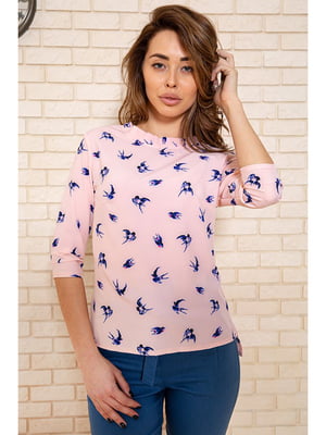 Блуза персикового цвета в принт | 5624881