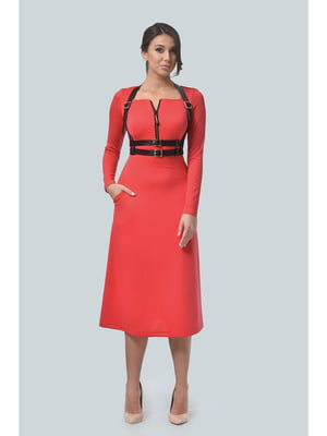 Платье красное с портупеей - LILA KASS - 5626608