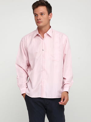 Сорочка рожевого кольору в смужку | 5628513