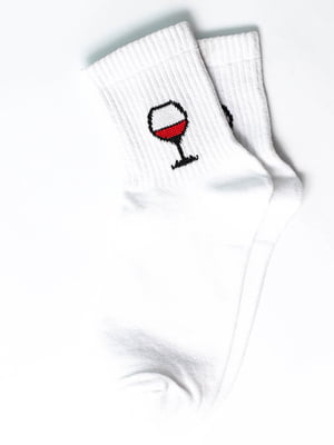 Шкарпетки білі з малюнком | 5631166