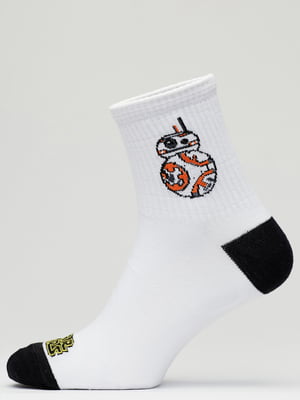 Шкарпетки білі з малюнком | 5631205
