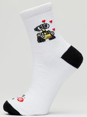 Шкарпетки білі з малюнком | 5631222