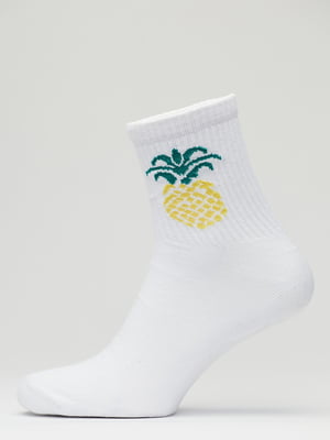 Шкарпетки білі з малюнком | 5631255