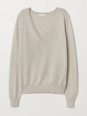 Пуловер бежевого кольору | 5660404
