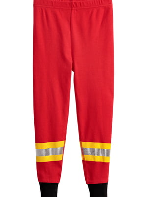 Брюки пижамные красного цвета в полоску | 5660960