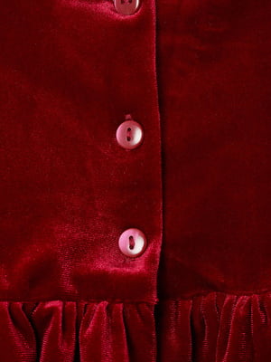 Велюрова розкльошена червона сукня, прикрашена бантиком | 5658961