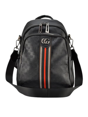 Рюкзак чорний з логотипом | 5676407