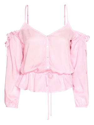Блуза рожева в смужку | 5632556