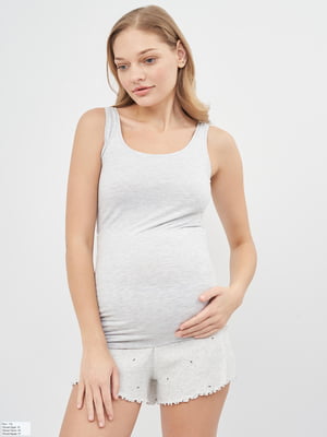 Майка для беременных светло-серая | 5680347
