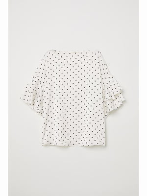 Блуза біла в горошок | 5688955