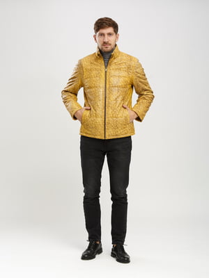 Куртка желтая с принтом | 5695122