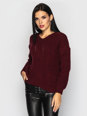 Пуловер бордовый | 5697731