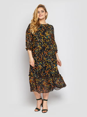 Сукня комбінованого кольору з принтом | 5701865