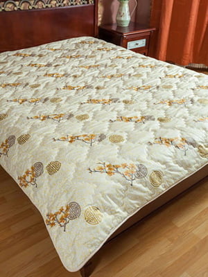 Одеяло молочного цвета в принт - Bilana - 5385270