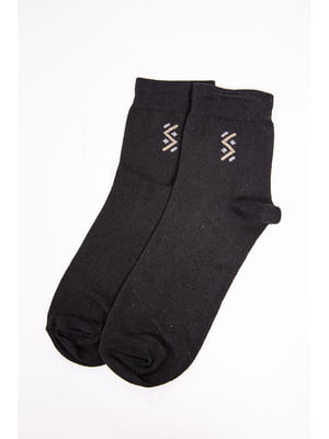 Шкарпетки чорні з малюнком | 5703850