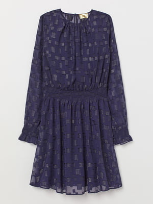 Сукня фіолетова в принт | 5704704