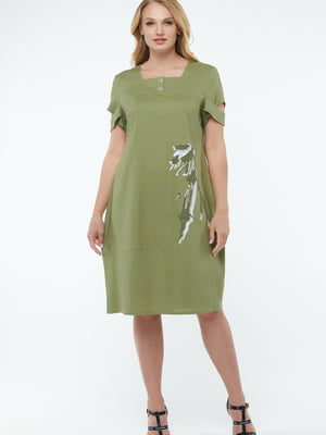 Сукня оливкового кольору | 5711130