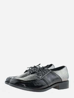 Туфлі чорно-сталевого кольору | 5715743