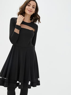 Платье А-силуэта черное | 5716789