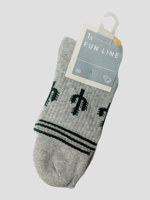 Шкарпетки сірі з принтом | 5717972