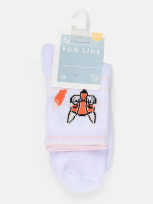 Шкарпетки білі з принтом | 5717975