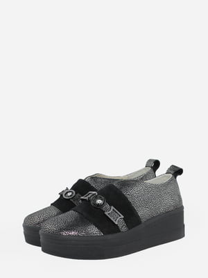 Туфлі сіро-чорні | 5720358