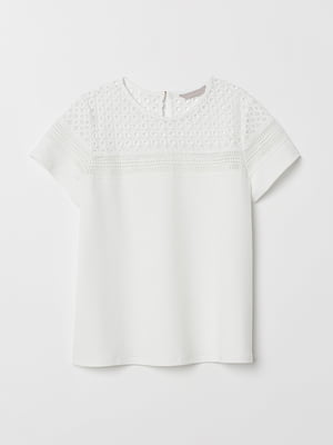 Топ-блуза білий з візерунком | 5726591