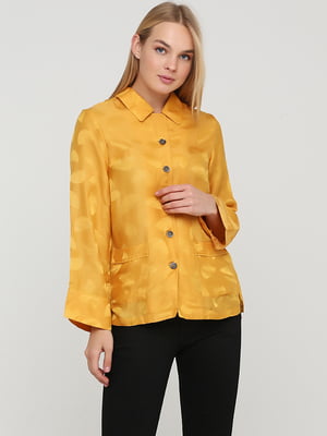Рубашка желтая с узором | 5727249