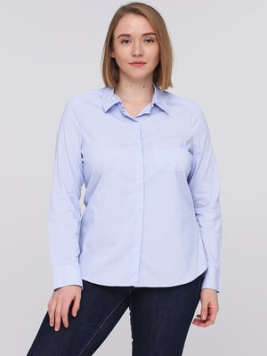 Рубашка голубого цвета в полоску | 5727852