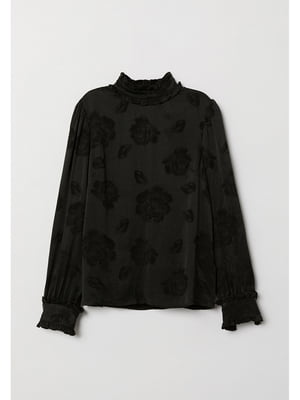 Блуза чорна з візерунком | 5728364