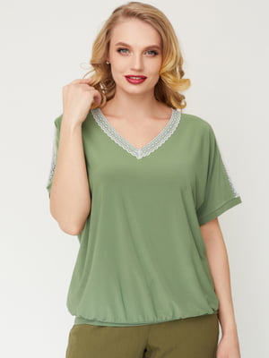 Блуза оливкового кольору | 5729104