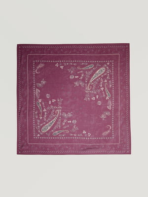 Платок фиолетовый с орнаментом | 5732899