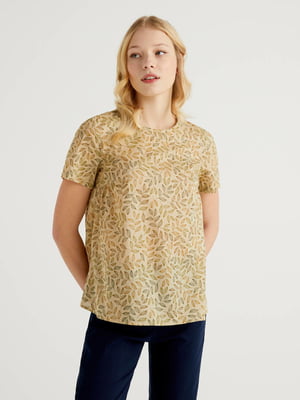 Блуза комбінованого кольору в принт | 5733333