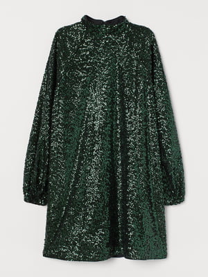Платье зеленое с пайетками | 5734149