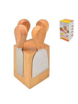 Набор ножей для нарезки сыра с подставкой (14х6 см) | 5738266