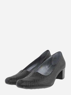 Туфлі чорні з візерунком | 5735616