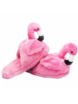 Тапочки розовые «Фламинго» | 5738180