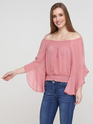 Блуза розовая с узором | 5751503