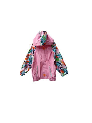 Куртка-дощовик рожева в принт | 5755187