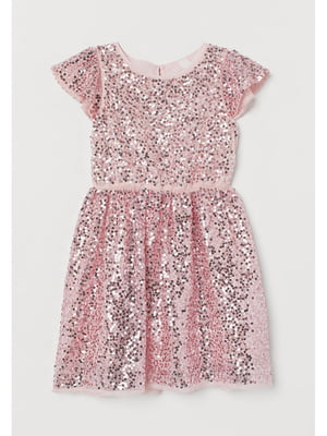 Платье розовое с декором | 5756055