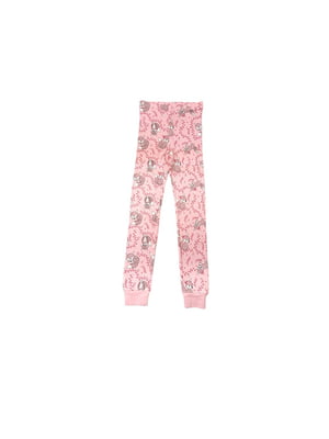Легінси піжамні рожеві в принт | 5756424