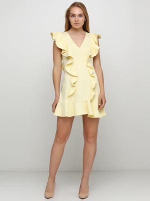 Платье А-силуэта желтое | 5757518