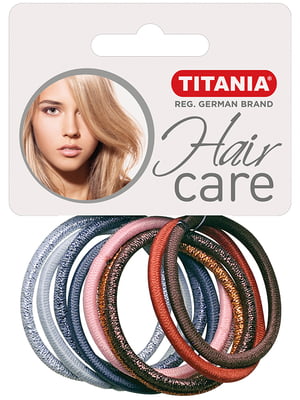 Набір різнокольорових резинок для волосся (10 шт.) - Titania - 5756864