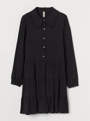 Платье-рубашка черное | 5763614