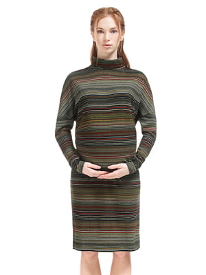 Сукня для вагітних комбінованого забарвлення у смужку | 5770519
